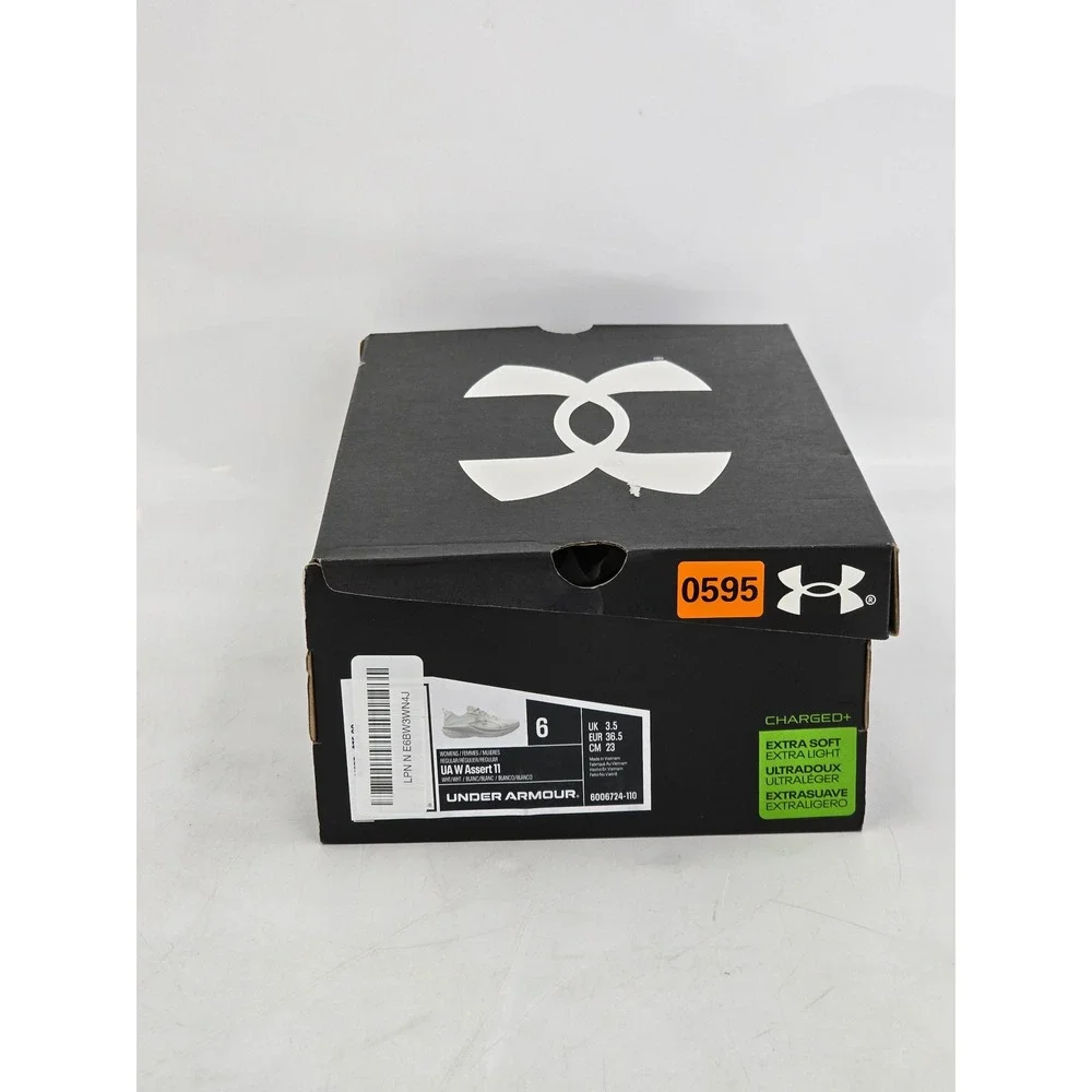 Under Armour UA W Assert 11 Running Shoes Womens Size 6 White 3027724-110 - VG